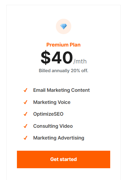 Premium plan Annually